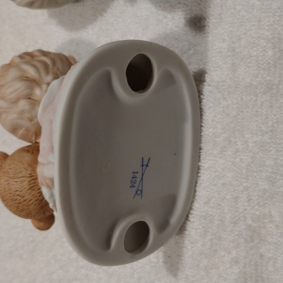 Vintage, Homco Ceramic Figure boy with dog & girl with teddy bear set of 2 - Picture 6 of 7